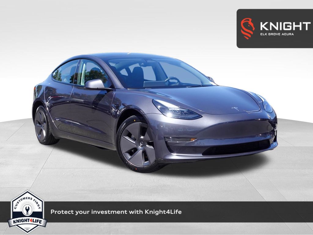 Midnight Silver Metallic 2023 Tesla Model 3 Sedan Rear-Wheel Drive 1-Speed Automatic