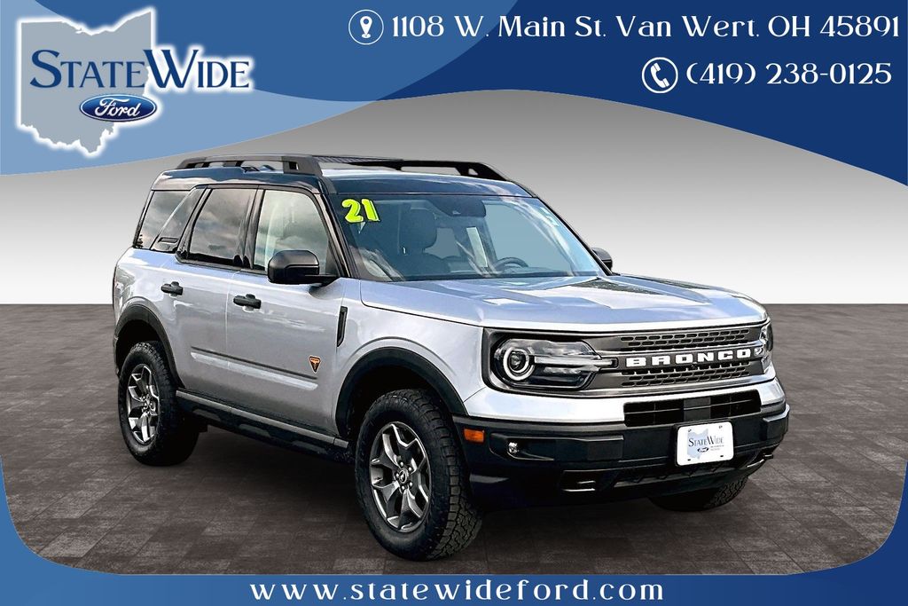 Silver Metallic 2021 Ford Bronco Sport SUV / Crossover All-Wheel Drive 8-Speed Automatic