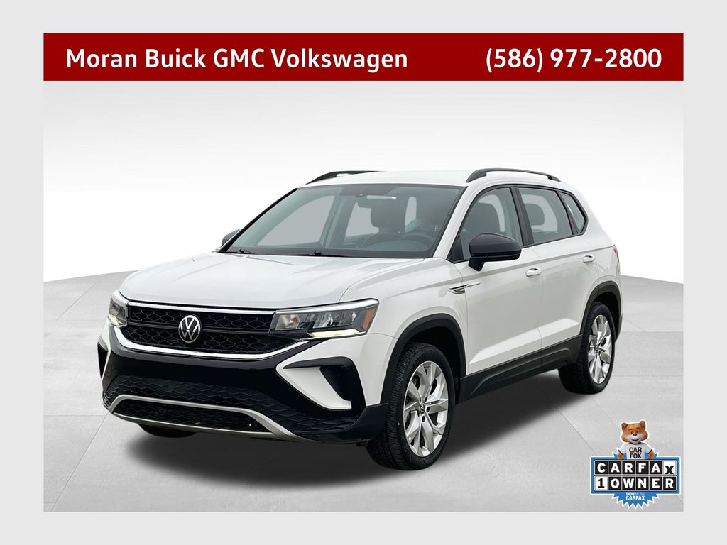 Pure White 2023 Volkswagen Taos S 4Motion SUV / Crossover All-Wheel Drive 7-Speed Dual Clutch