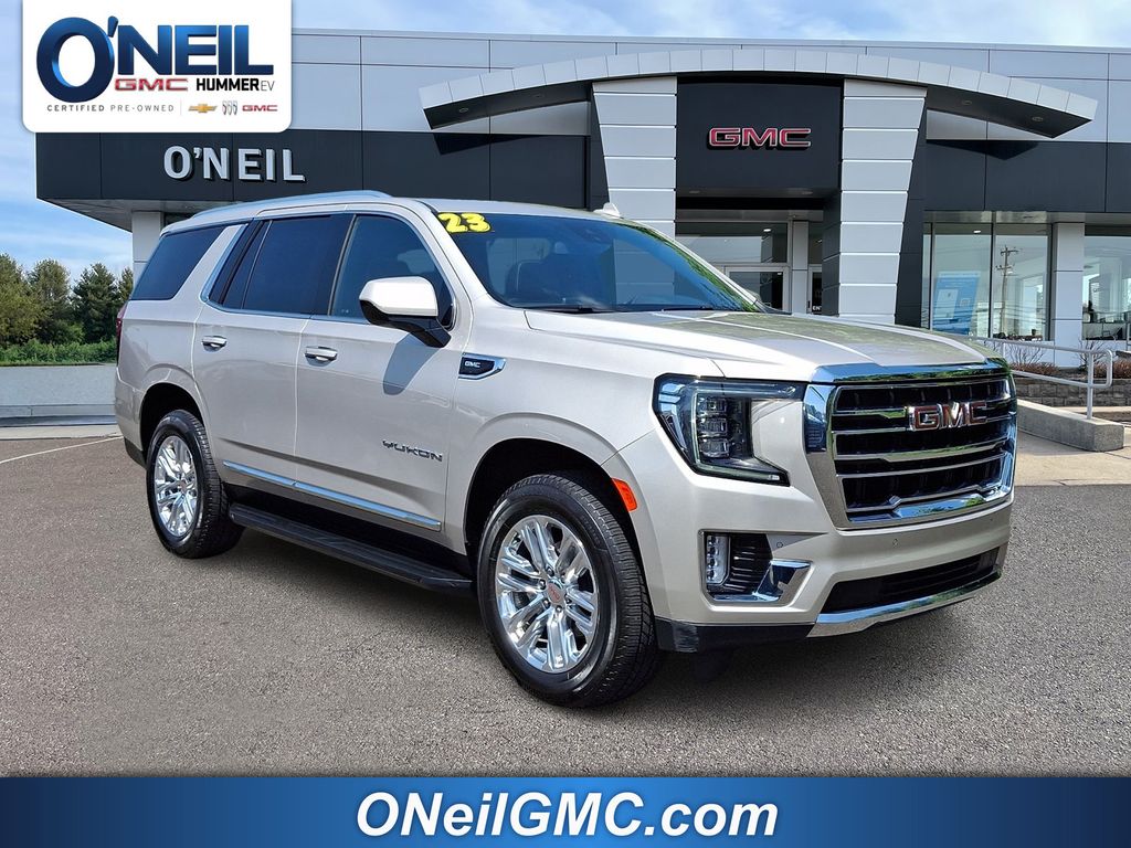 Brown (Pearl Beige Metallic) 2023 GMC Yukon SUV / Crossover Four-Wheel Drive