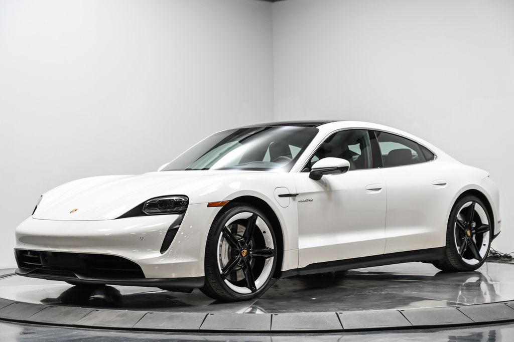 Carrara White Metallic 2021 Porsche Taycan Sedan All-Wheel Drive 2-Speed Automatic