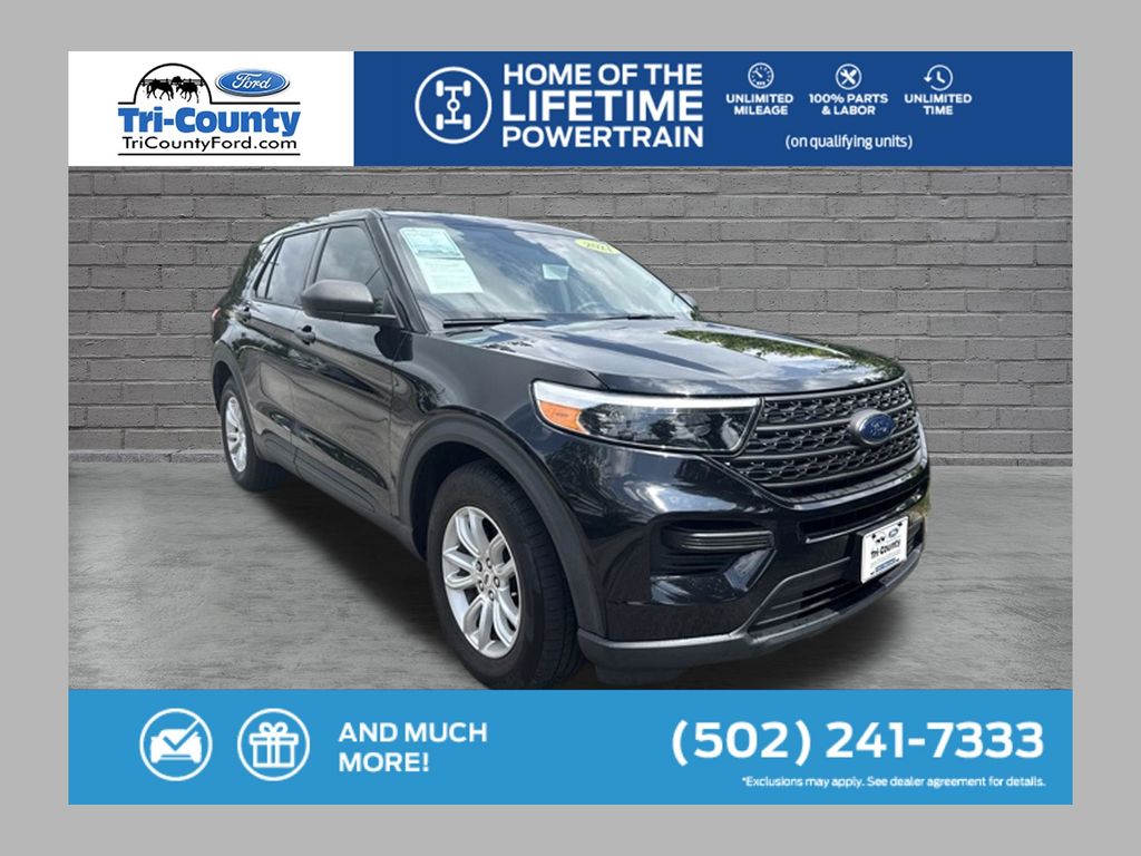 Black Metallic 2021 Ford Explorer SUV / Crossover Rear-Wheel Drive Automatic