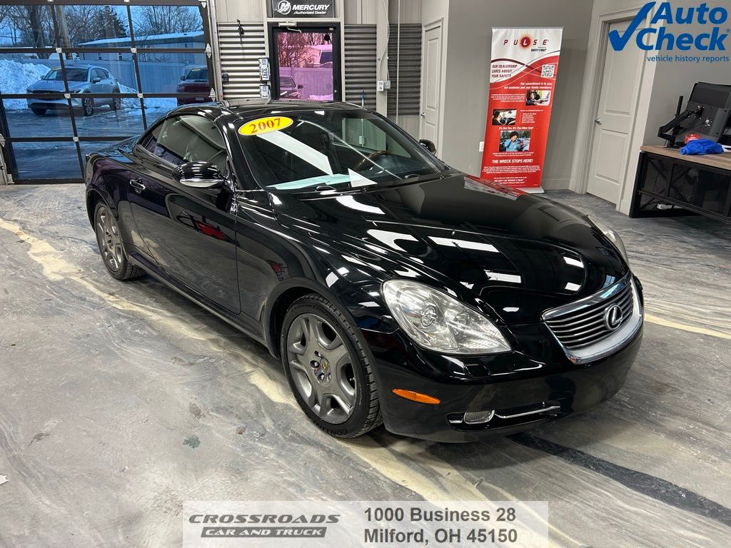 Black (Obsidian) 2007 Lexus SC Convertible Rear-Wheel Drive 6-Speed Automatic