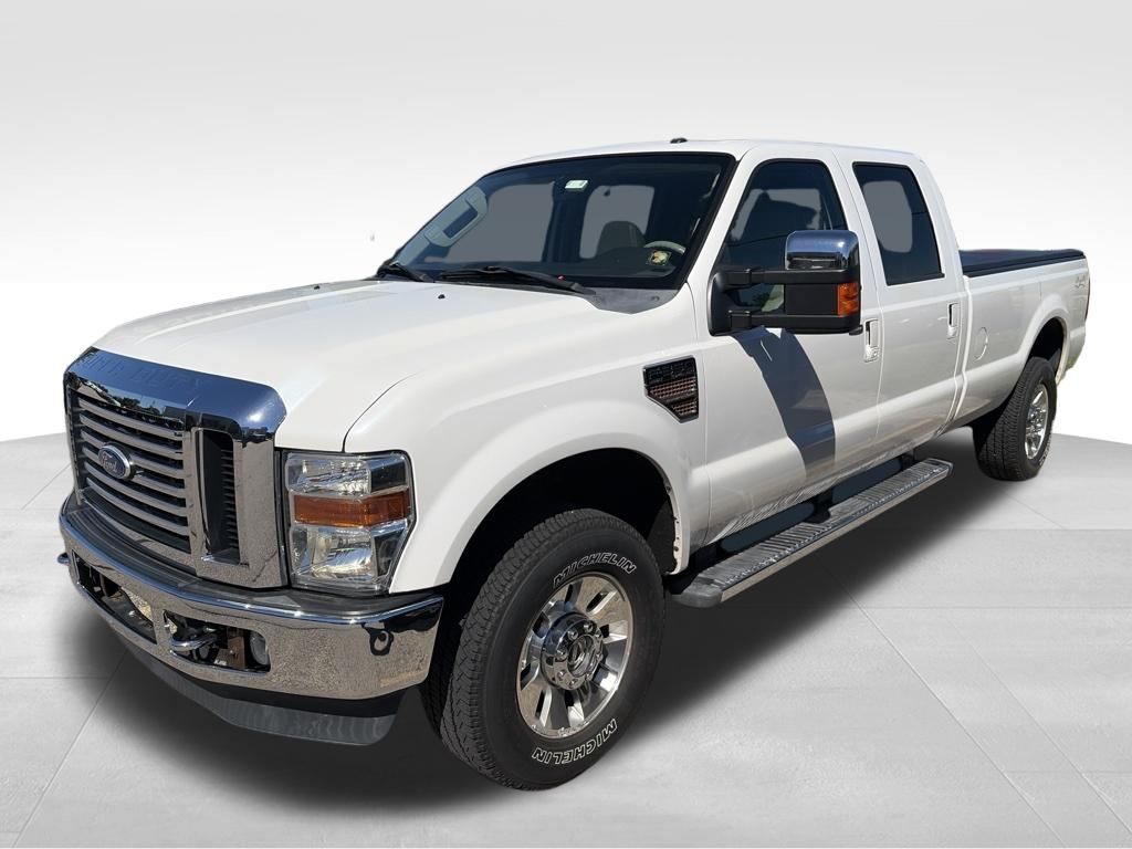 White 2010 Ford F-350 Super Duty Pickup Truck Four-Wheel Drive 6-Speed Manual Overdrive