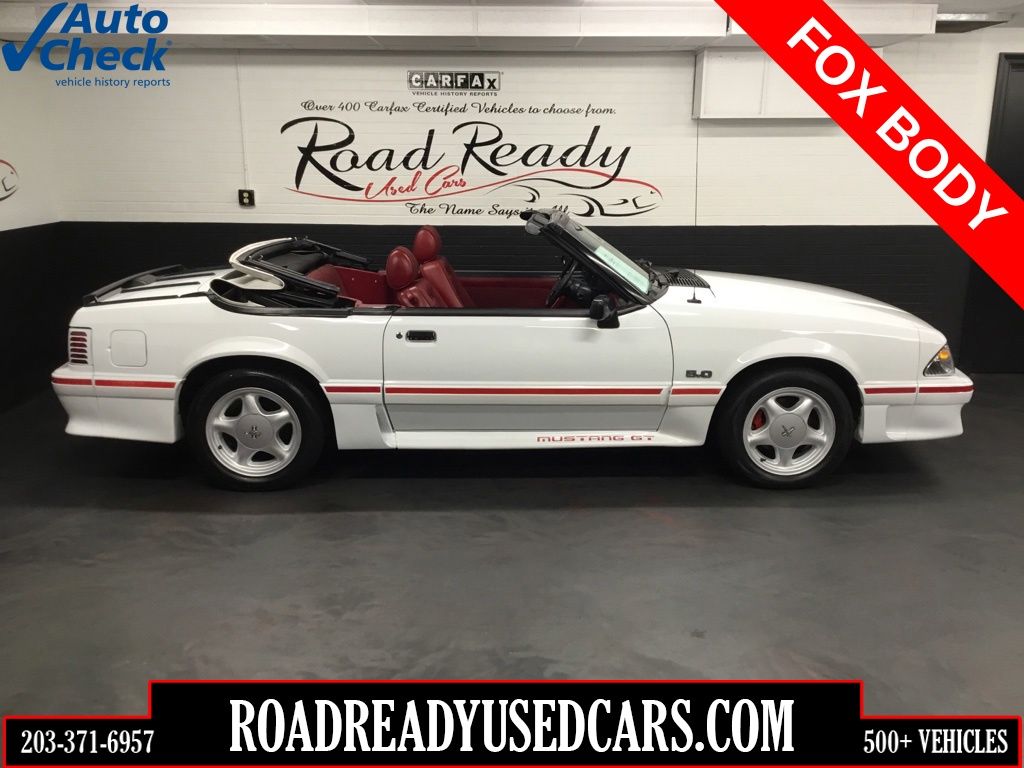 White 1989 Ford Mustang Convertible Rear-Wheel Drive Automatic