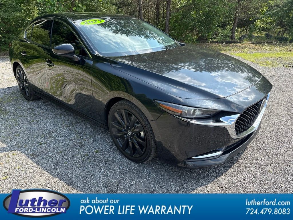Jet Black Mica 2021 Mazda MAZDA3 Sedan All-Wheel Drive 6-Speed Automatic