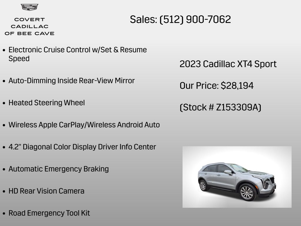 Used Car 2023 Cadillac Xt4  Sport For Sale Under $30,000 In Austin, Texas