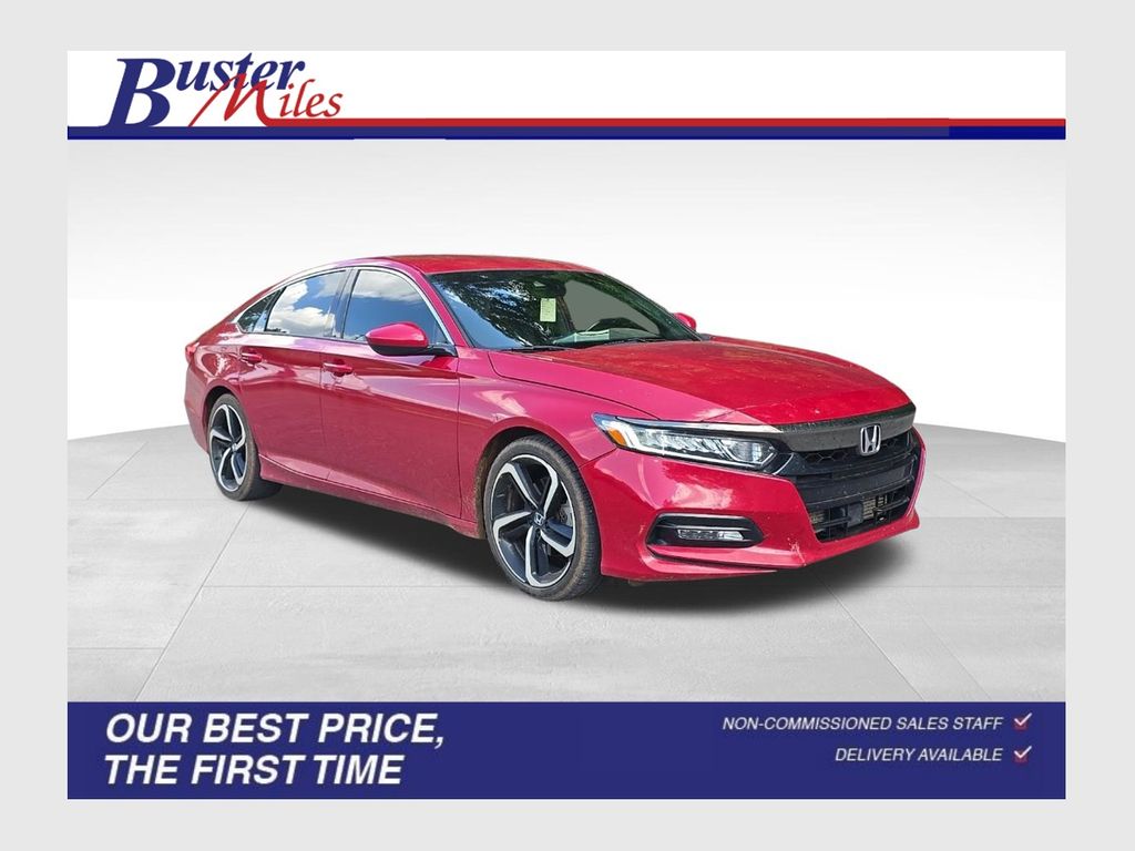 Red 2019 Honda Accord Sedan Front-Wheel Drive Continuously Variable Transmission