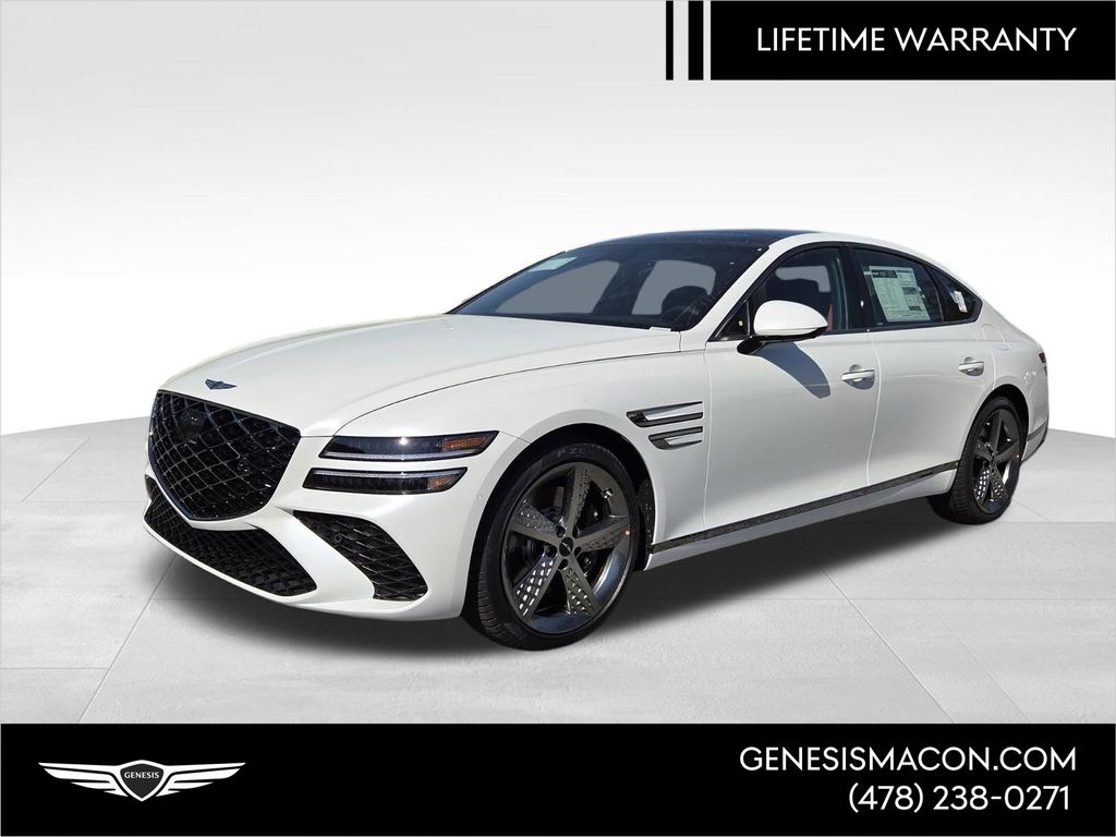 Uyuni White 2026 Genesis G80 2.5T Sport Prestige AWD Sedan All-Wheel Drive 8-Speed Automatic