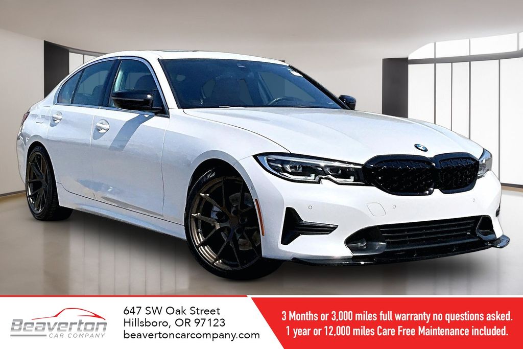 Mineral White Metallic 2021 BMW 3 Series Sedan Rear-Wheel Drive 8-Speed Automatic