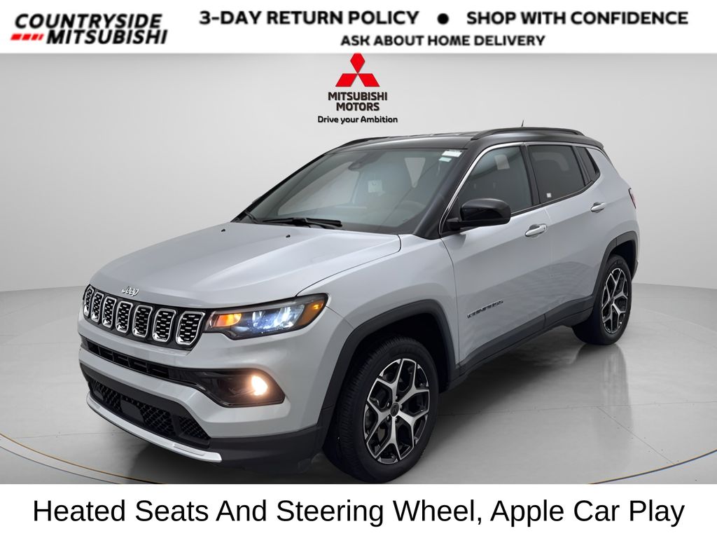 Silver Zynith Metallic Clearcoat 2025 Jeep Compass Limited 4WD SUV / Crossover Four-Wheel Drive 8-Speed Automatic