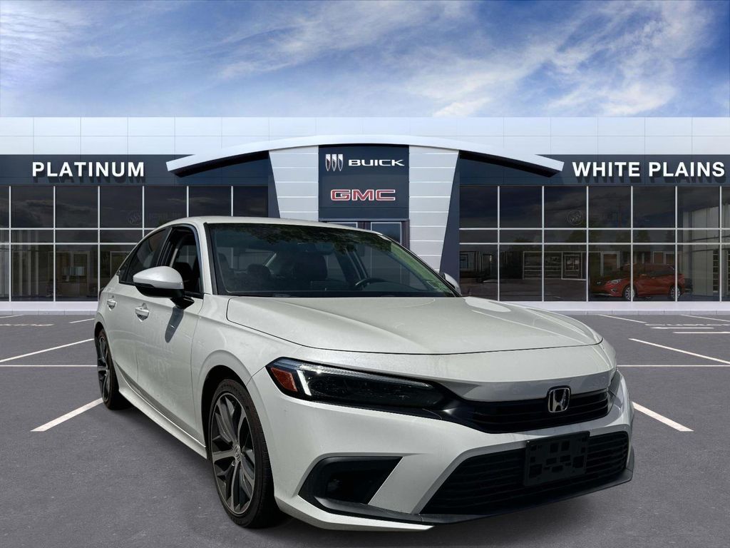 Platinum White Pearl 2024 Honda Civic Sedan Front-Wheel Drive Continuously Variable Transmission