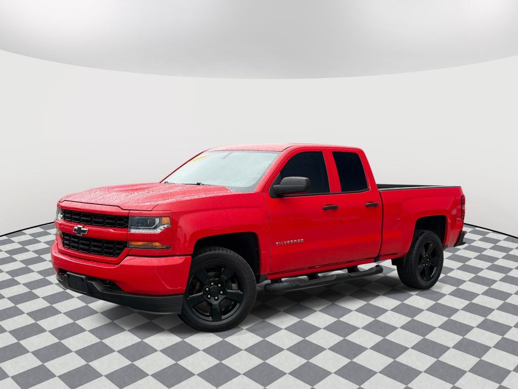 Red Hot 2016 Chevrolet Silverado 1500 Custom Double Cab 4WD Pickup Truck Four-Wheel Drive 6-Speed Automatic Overdrive