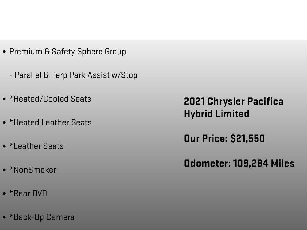 2021 Chrysler Pacifica Hybrid Limited White at Phil Fitts Ford