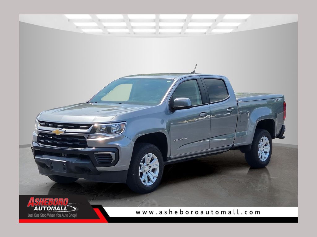 Gray (Satin Steel Metallic) 2022 Chevrolet Colorado Pickup Truck Four-Wheel Drive 8-Speed Automatic