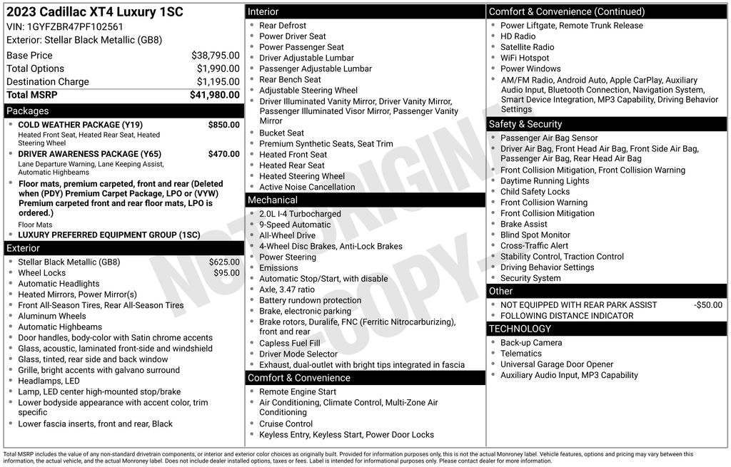 Used Car 2023 Cadillac Xt4  Luxury For Sale Under $30,000 In Austin, Texas