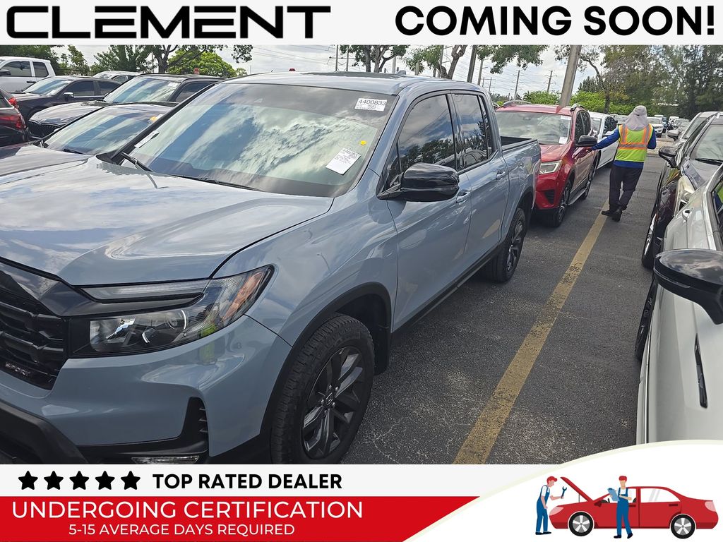 Sonic Gray Pearl 2024 Honda Ridgeline Pickup Truck All-Wheel Drive 9-Speed Automatic