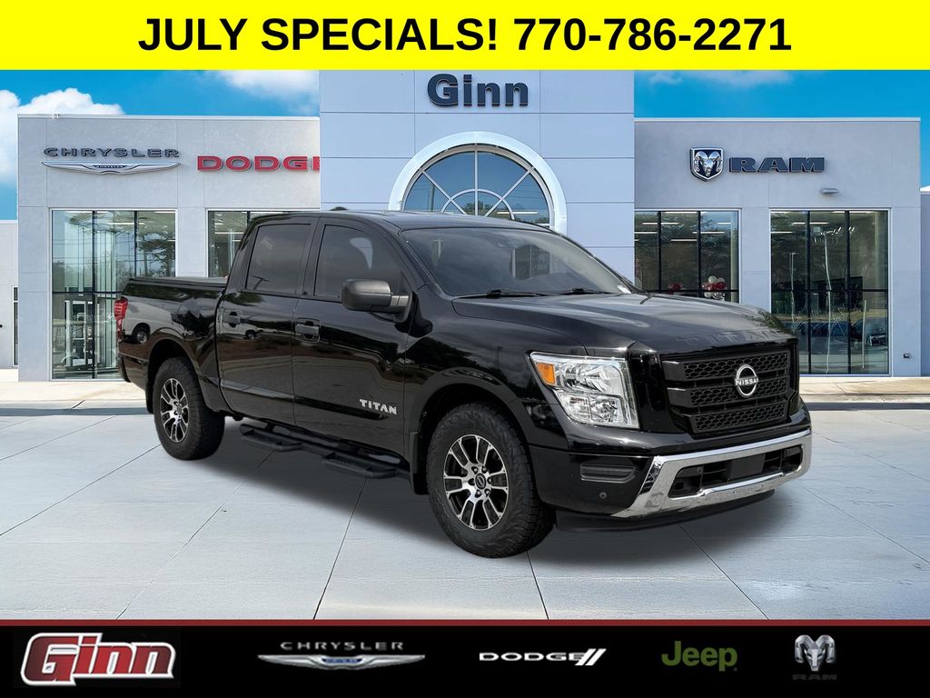 Super Black 2023 Nissan Titan Pickup Truck 4X2 9-Speed Automatic