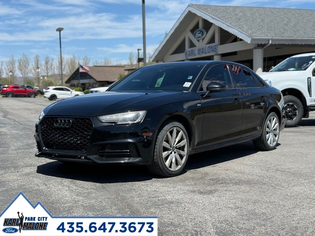 Brilliant Black 2018 Audi A4 2.0 TFSI ultra Premium FWD Sedan Front-Wheel Drive 7-Speed Automatic