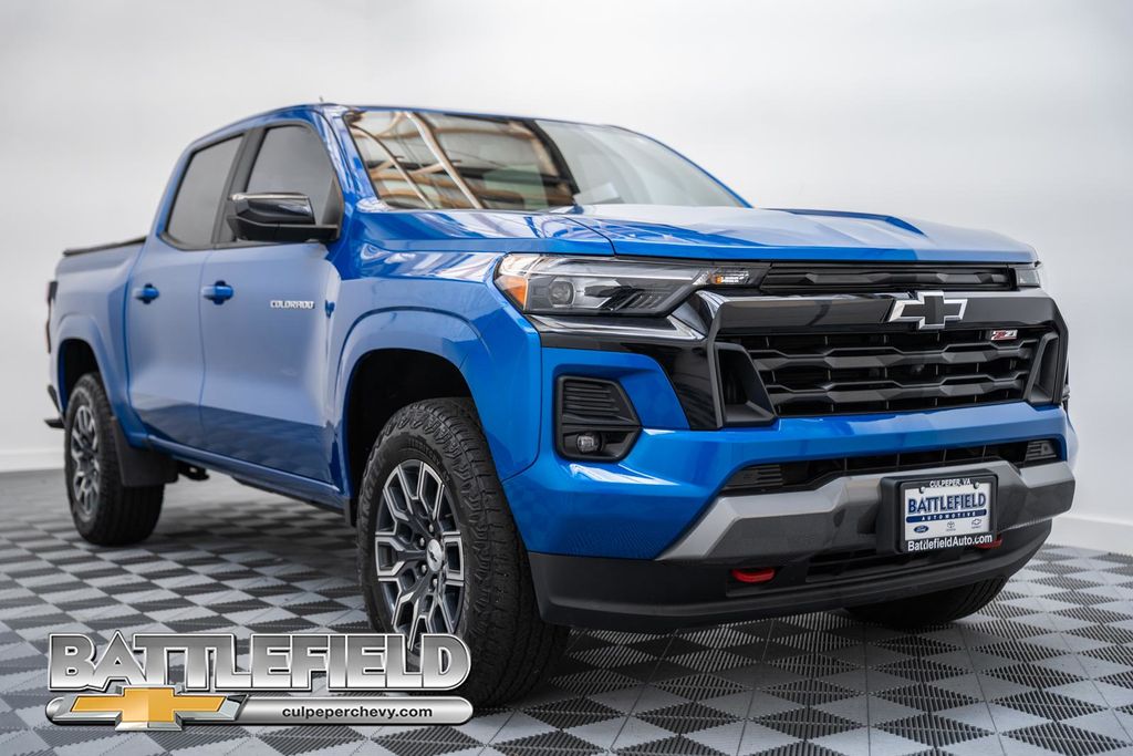 Glacier Blue Metallic 2023 Chevrolet Colorado Pickup Truck Four-Wheel Drive 8-Speed Automatic
