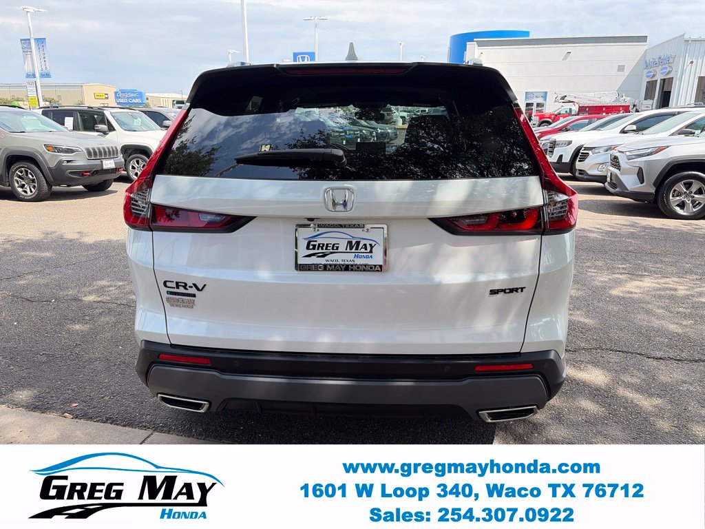 2026 Honda CR-V Hybrid Sport-L White at Greg May Honda