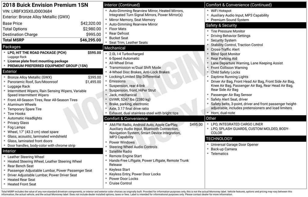 2018 Buick Envision Premium I