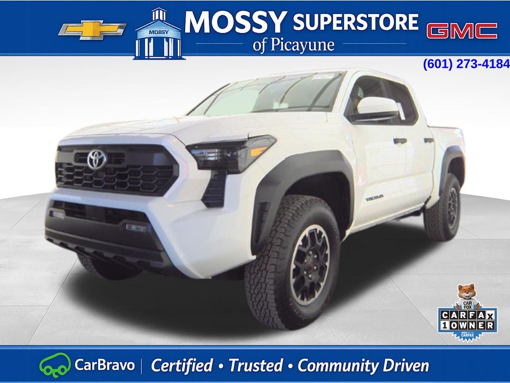 White 2025 Toyota Tacoma Limited Double Cab 4WD Pickup Truck Four-Wheel Drive 8-Speed Automatic