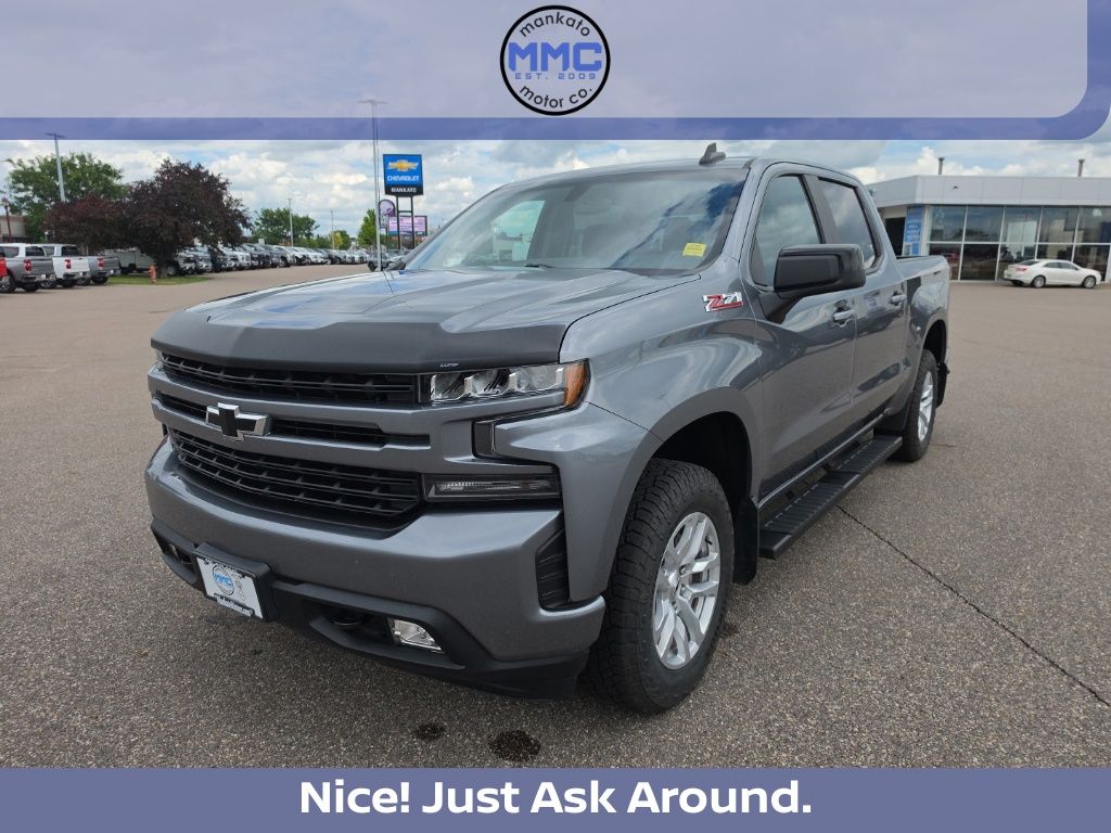 Gray (Satin Steel Metallic) 2019 Chevrolet Silverado 1500 Pickup Truck Four-Wheel Drive 8-Speed Automatic