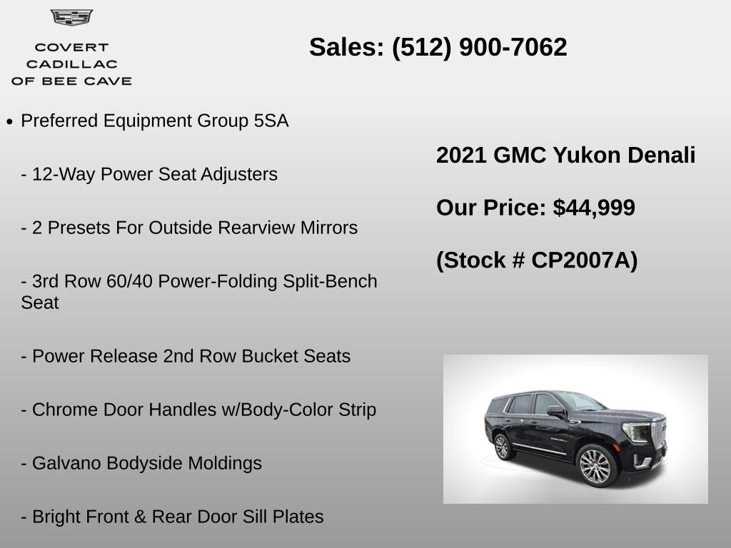 Used Car 2021 Gmc Yukon  Denali For Sale Under $50,000 In Austin, Texas