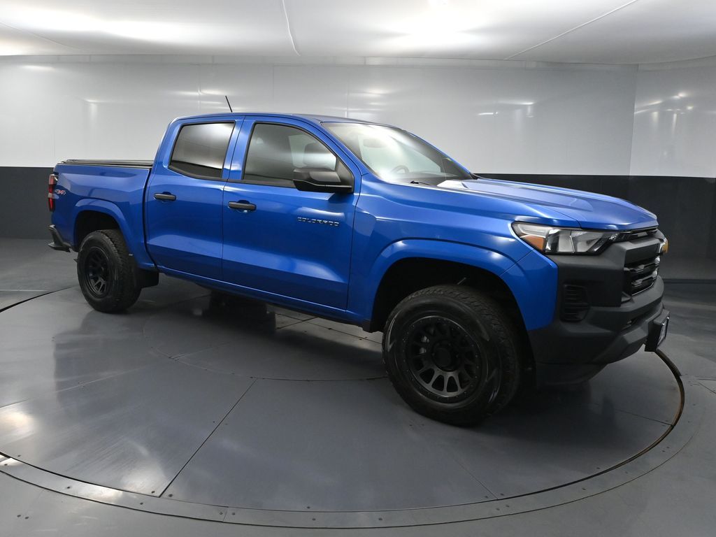 Glacier Blue Metallic 2023 Chevrolet Colorado Pickup Truck Four-Wheel Drive 8-Speed Automatic