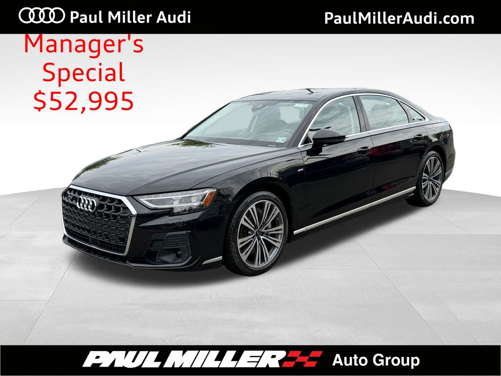 Mythos Black Metallic 2023 Audi A8 L quattro 55 TFSI Sedan All-Wheel Drive 8-Speed Automatic