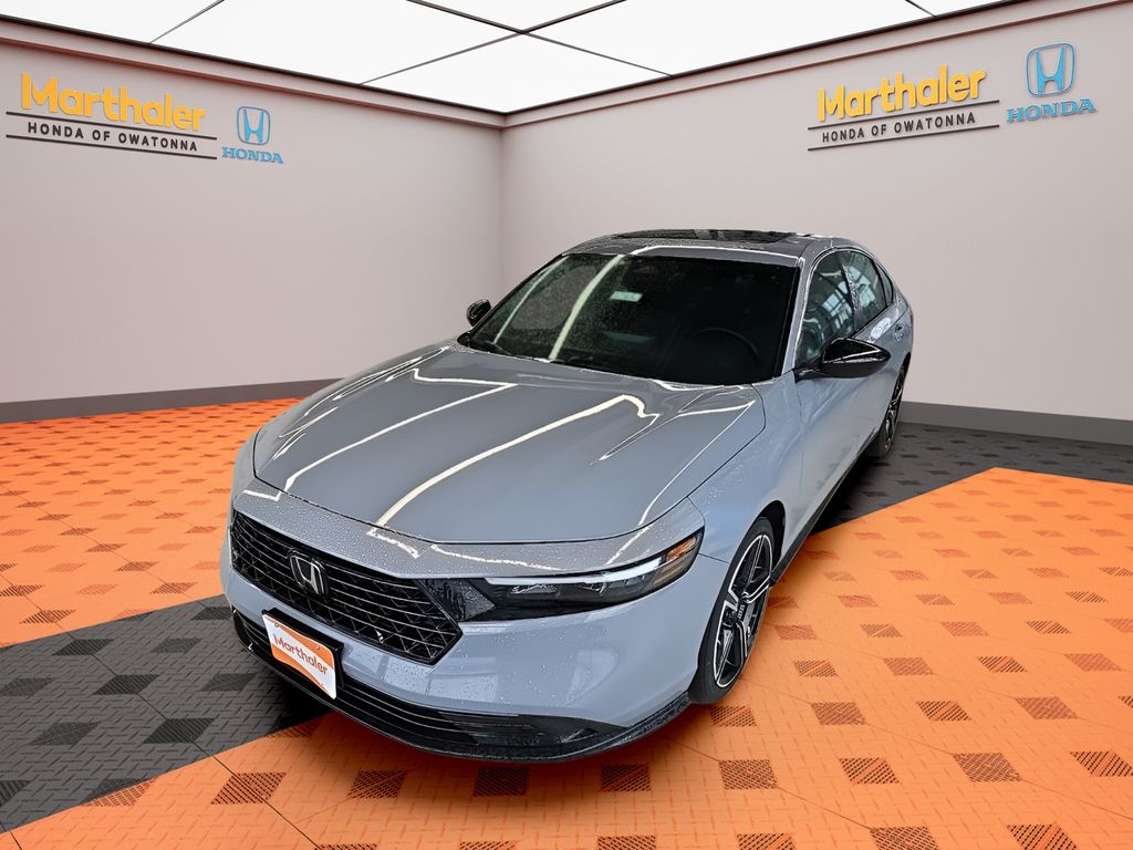 Gray 2023 Honda Accord Hybrid Sport FWD Sedan Front-Wheel Drive Continuously Variable Transmission