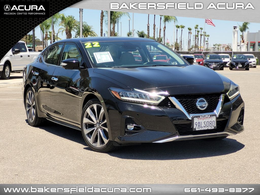 Super Black 2022 Nissan Maxima Sedan Front-Wheel Drive Continuously Variable Transmission