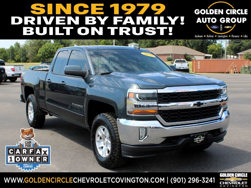 Gray (Graphite Metallic) 2018 Chevrolet Silverado 1500 Pickup Truck Four-Wheel Drive 6-Speed Automatic Overdrive