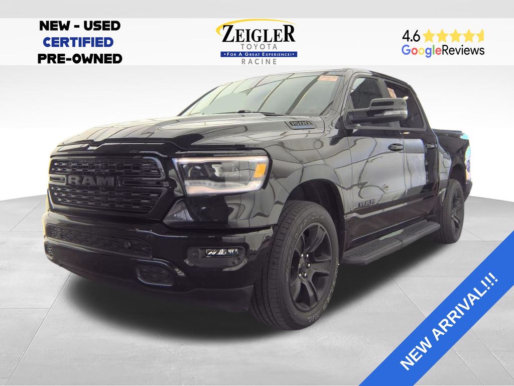 Diamond Black Crystal Pearlcoat 2023 RAM 1500 Pickup Truck Four-Wheel Drive 8-Speed Automatic