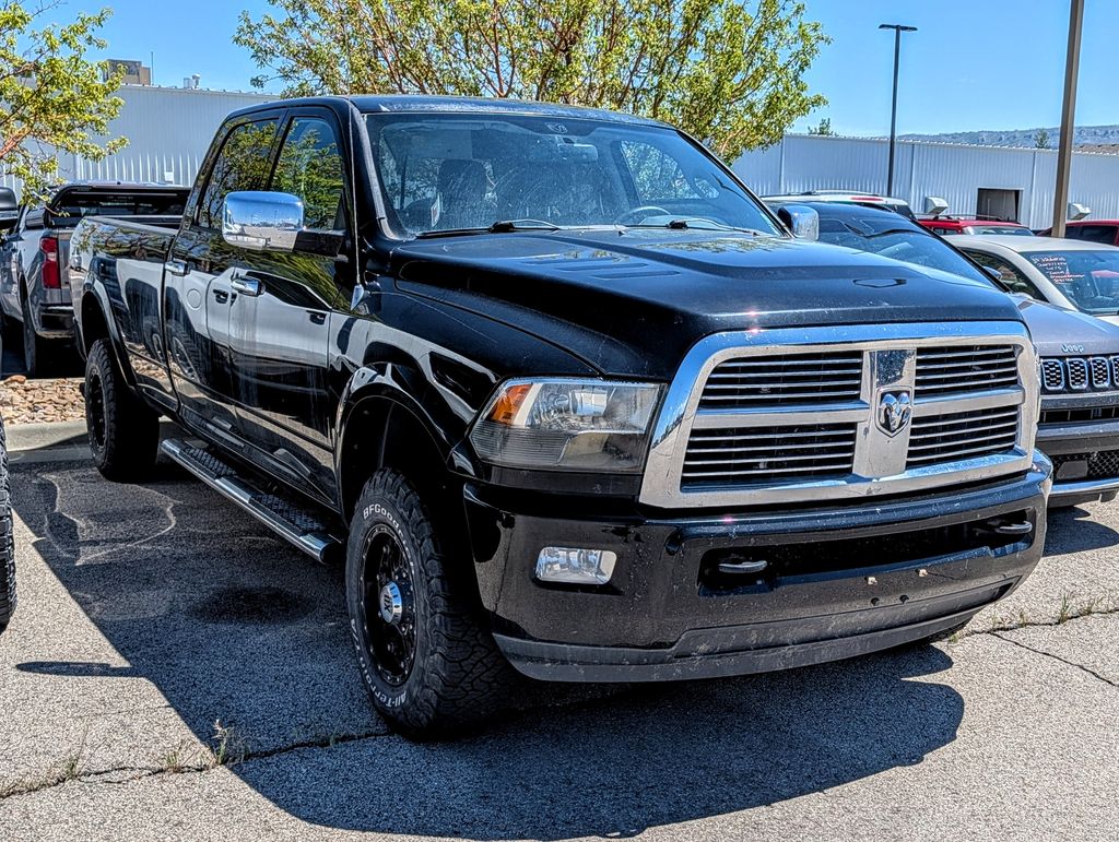 Black Clearcoat 2012 RAM 2500 Laramie Longhorn Crew Cab LB 4WD Pickup Truck Four-Wheel Drive 6-Speed Automatic