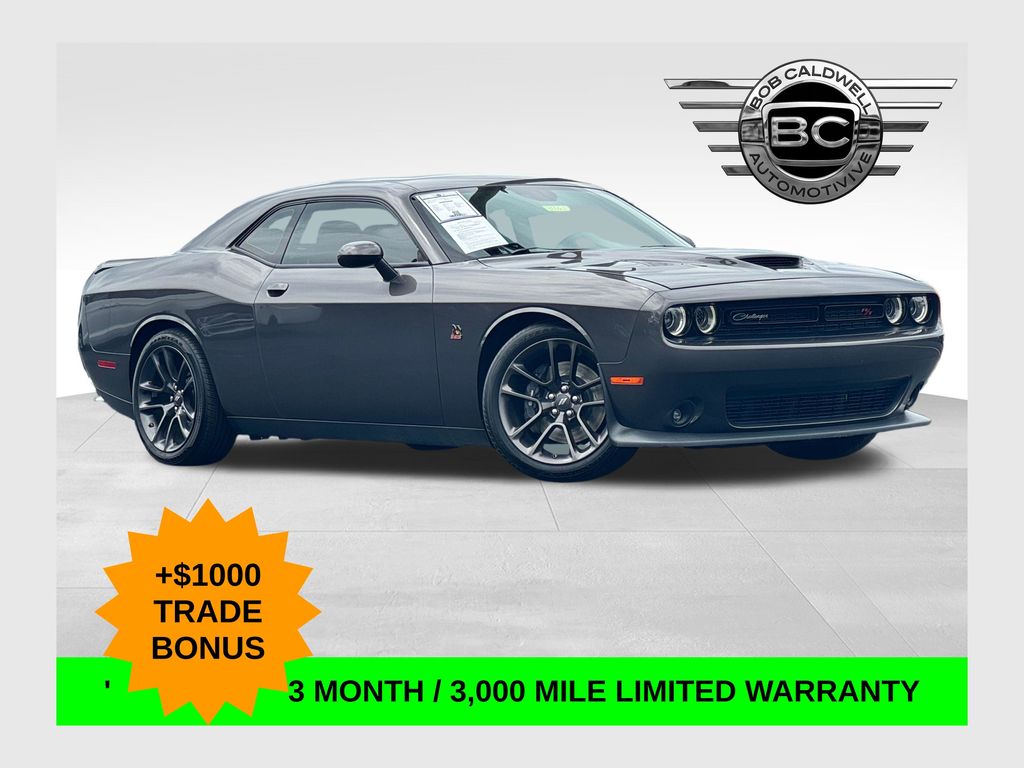 Gray (Granite Crystal Metallic Clearcoat) 2022 Dodge Challenger Coupe Rear-Wheel Drive 6-Speed Manual