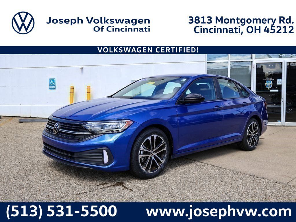 Blue Metallic 2024 Volkswagen Jetta Sport FWD Sedan Front-Wheel Drive 8-Speed Automatic