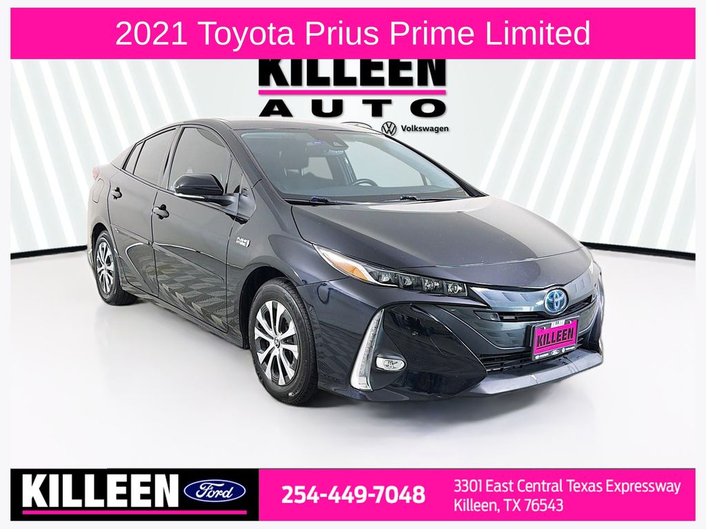 Midnight Black Metallic 2021 Toyota Prius Prime Hatchback Front-Wheel Drive Continuously Variable Transmission
