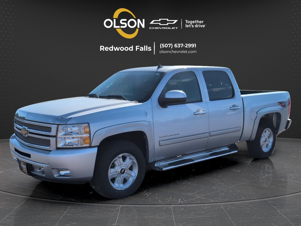 Silver Ice Metallic 2012 Chevrolet Silverado 1500 Pickup Truck Four-Wheel Drive 6-Speed Automatic Overdrive