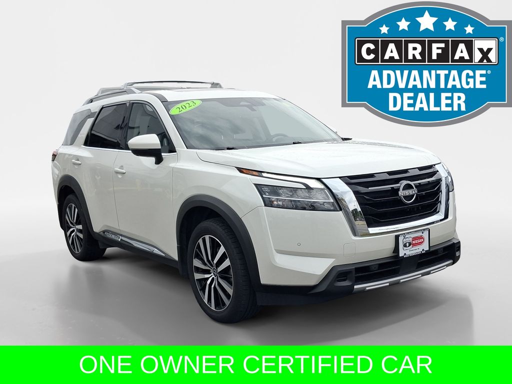 Pearl White 2023 Nissan Pathfinder SUV / Crossover All-Wheel Drive 9-Speed Automatic