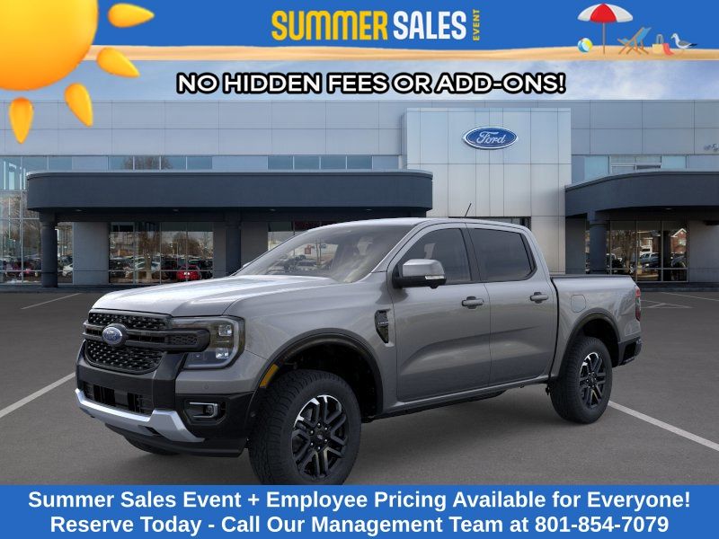 Carbonized Gray Metallic 2025 Ford Ranger Lariat SuperCrew 4WD Pickup Truck Four-Wheel Drive Automatic