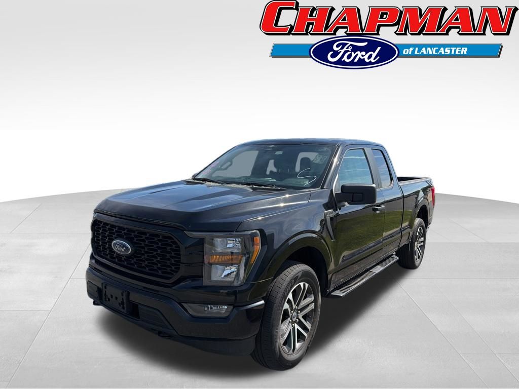 Black Metallic 2023 Ford F-150 XL SuperCab 4WD Pickup Truck Four-Wheel Drive Automatic
