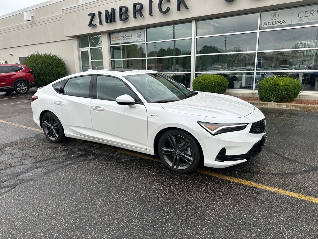 Platinum White Pearl 2025 Acura Integra Sedan Front-Wheel Drive Continuously Variable Transmission