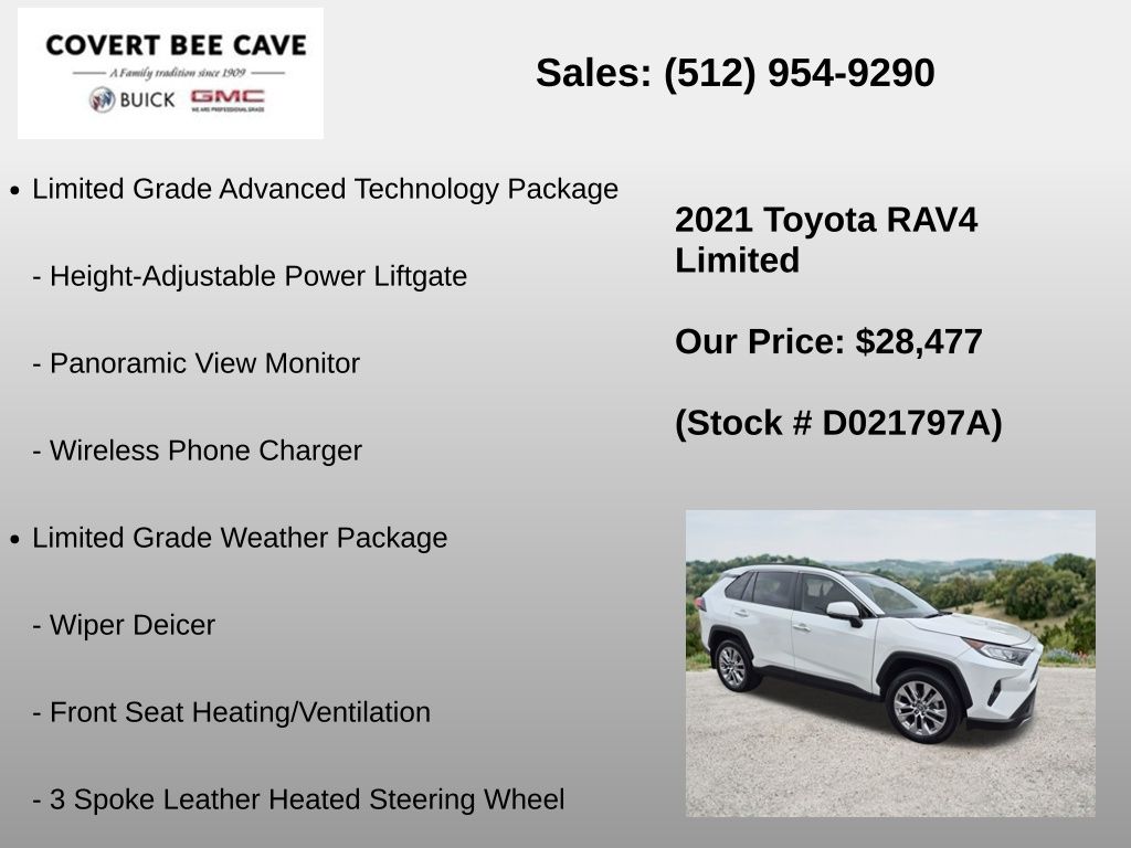Used Car 2021 Toyota Rav4  Limited For Sale Under $30,000 In Austin, Texas