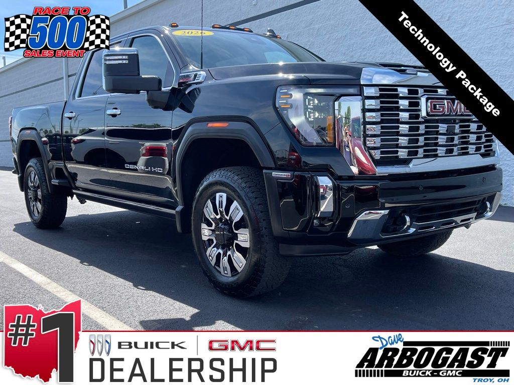 Onyx Black 2026 GMC Sierra 3500HD Denali Crew Cab 4WD Pickup Truck Four-Wheel Drive Automatic