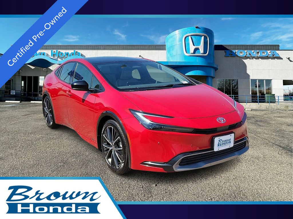 Red 2024 Toyota Prius Hatchback All-Wheel Drive Continuously Variable Transmission