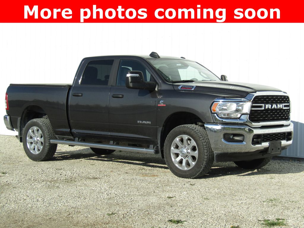 Gray (Granite Crystal Metallic Clearcoat) 2023 RAM 2500 Big Horn Crew Cab 4WD Pickup Truck Four-Wheel Drive 6-Speed Automatic