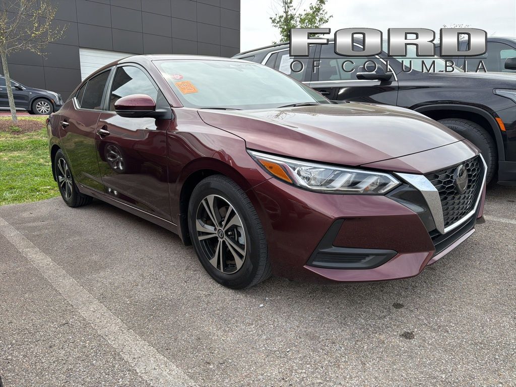 Rosewood Metallic 2023 Nissan Sentra SV FWD Sedan Front-Wheel Drive Continuously Variable Transmission