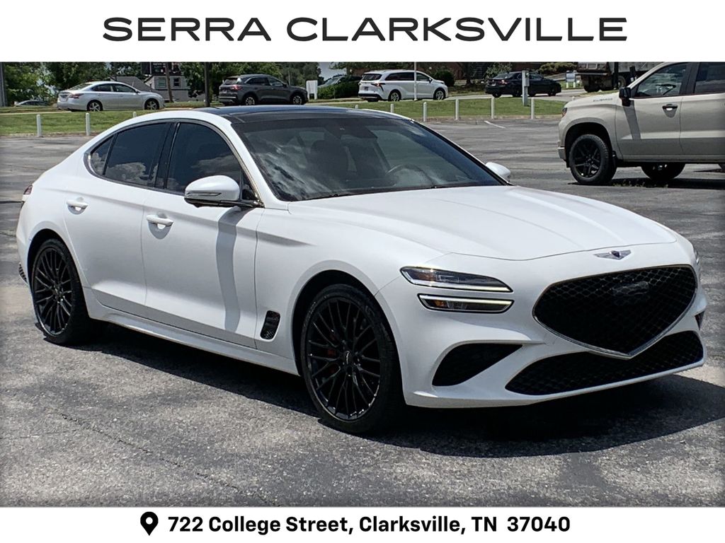 White 2022 Genesis G70 3.3T Launch Edition RWD Sedan Rear-Wheel Drive 8-Speed Automatic